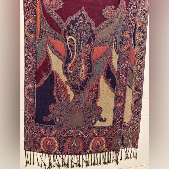 Accessories - Paisley Jacquard Shawl Wrap Scarf